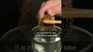 #shorts How to clean your matcha whisk #chasen #matcha #matchatea