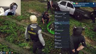 xQc, PP Shows Female Officer His Dog - GTA 5 RP NoPixel 3.0