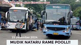 Mudik nataru 25-12-24 | Pantaun Keberangkatan Bus bus AKAP Sumbar Di terminal bus KP. Rambutan