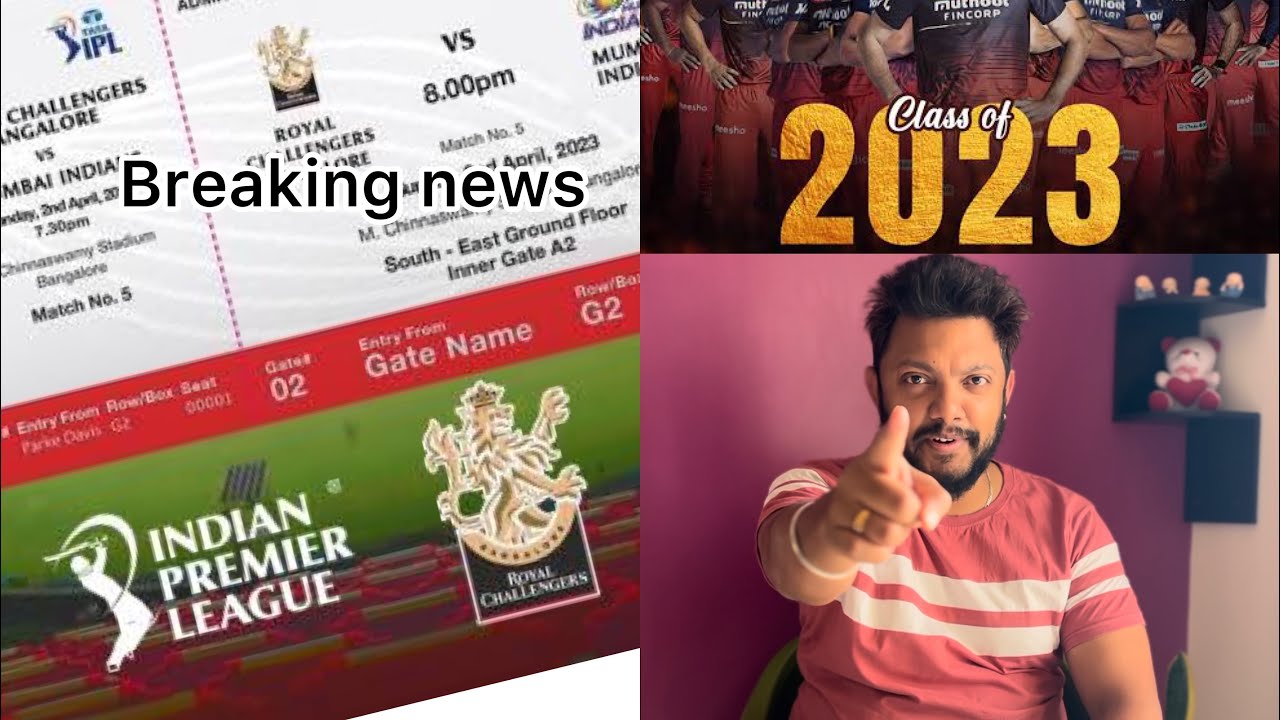 TATA IPL RCB 2023 | Ticket Updates | How To Book Tickets #ipl #rcb # ...