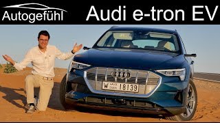 Audi e-tron FULL REVIEW etron EV road driving range vs offroad vs recuperation comparison