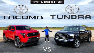 TOYOTA SHOWDOWN! -- 2024 Toyota Tacoma vs. 2024 Toyota Tundra: Comparison
