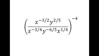 Simplify An Expression with Rational Exponents (Negative) Power/Prod/Quot 3