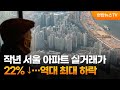 작년 서울 아파트 실거래가 22% ↓…역대 최대 하락 / 연합뉴스TV (YonhapnewsTV)