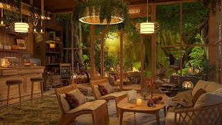 Warm March Jazz Music & 4K Cozy Coffee Shop Ambience ☕ Background Music for Relaxing and Working