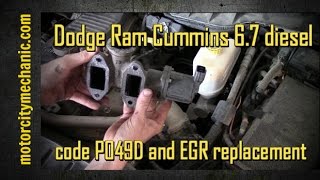 Dodge Cummins 6.7 diesel code P049D and EGR replacement