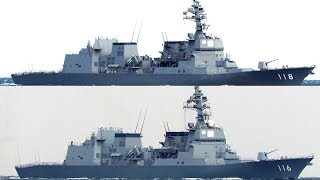 観艦式参加の  ふゆずき・てるづき　台風避難 浦賀水道 2019年10月10日