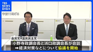 焦点は「103万円の壁」の引き上げ幅か　自民・公明両党と国民民主党が経済対策などをめぐり政策協議開始｜TBS NEWS DIG