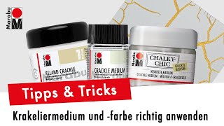 Krakelieren Anleitung | Krakelieren auf Leinwand | Marabu Tipps\u0026Tricks