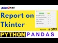 Displaying Report on Tkinter window from Excel file using Pandas DataFrame G#03