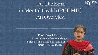 IGNOU Live Session on PG Diploma in Mental Health (PGDMH) : An Overview