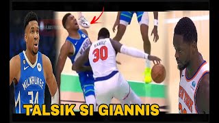 Nasubukan Ni Giannis Ang Tigas ng Katawan Ni Randle TALSIK Si the Greek Freak | Bucks vs Knicks