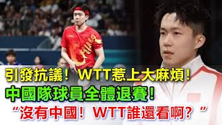 跪求樊振東陳夢回歸WTT，這下作死了吧。王楚欽坦言“沒有中國隊，這還算世界乒乓球賽嗎？”