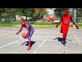 Spiderman vs Deadpool (scene via Spiderman Basketball Ep 6)