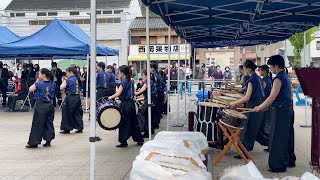 聖火リレー セレモニー 尽誠学園高校太鼓部の皆さん 香川県善通寺市 2021年4月17日