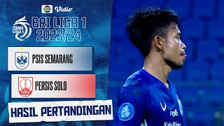 Hasil Akhir Pertandingan - PSIS Semarang Vs PERSIS Solo | BRI Liga 1 2023/24