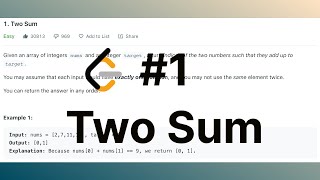 Leetcode #1 - Two Sum Explained - JavaScript