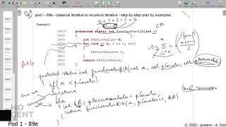 [Pod i - 89e] - Recursion - Classic Iterative To Recursive Iterative - First Example