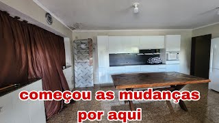 vlog/tentando fazer pintura/pedreiro comecou o serviço/repouso ao meio do pó