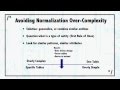 MS SQL Server 2005 Training Classes Avoiding  Normalization Over Complexity C03 L03