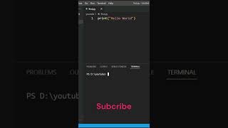 Python First Program HELLO WORLD #shorts #shortsvideo #python