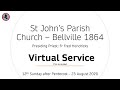 St John's Anglican Church 12th Sunday after Pentecost - 23 August 2020   Virtual Service