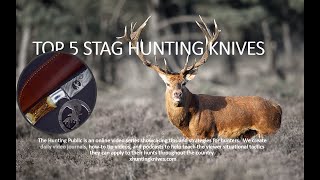 Top 5 Deer stag Damascus hunting knives handmade craft in the world,X hunting knives
