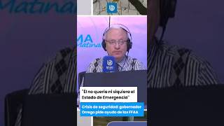 Crisis de seguridad: gobernador Orrego pide ayuda de las FFAA