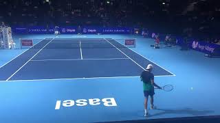 (Serve for match) Spiel Alex De Minaur vs. Taylor Fritz ATP Basel 2019