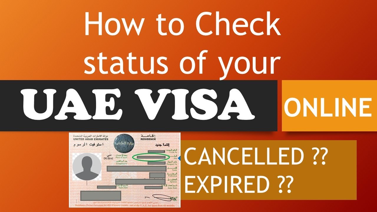 HOW TO CHECK UAE VISA STATUS ONLINE - (Quick And Easy) - YouTube