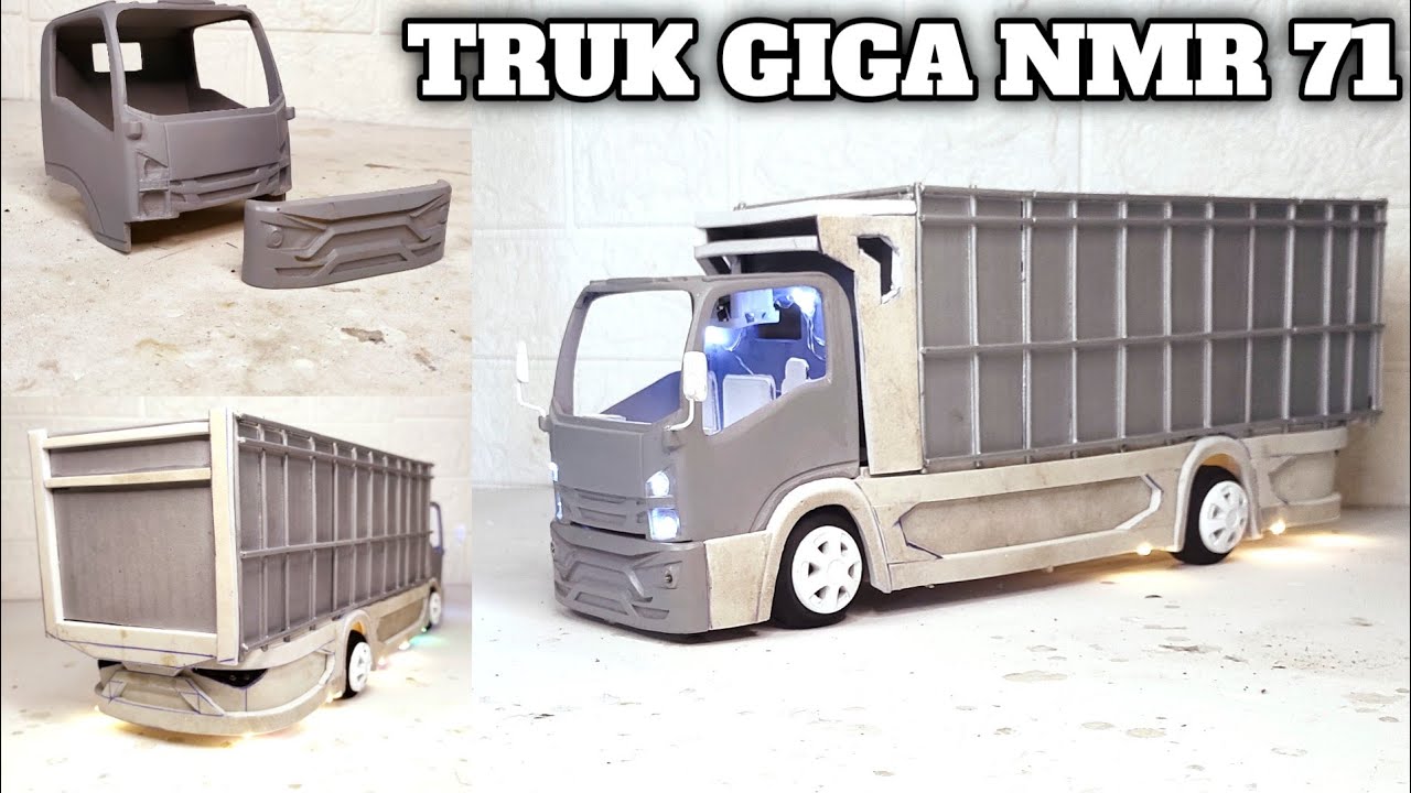 CARA MEMBUAT Truk Miniatur ISUZU GIGA NMR 71 Menggunakan 3d Printing ...