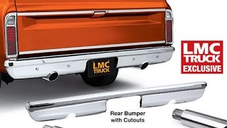 Chrome Bumper with Exhaust Cutouts  - TruckU with LMC Truck