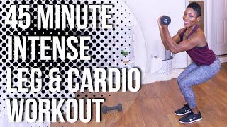 45 Minute Legs and Cardio Workout - FAT BURN AT HOME | Puzzle Fit