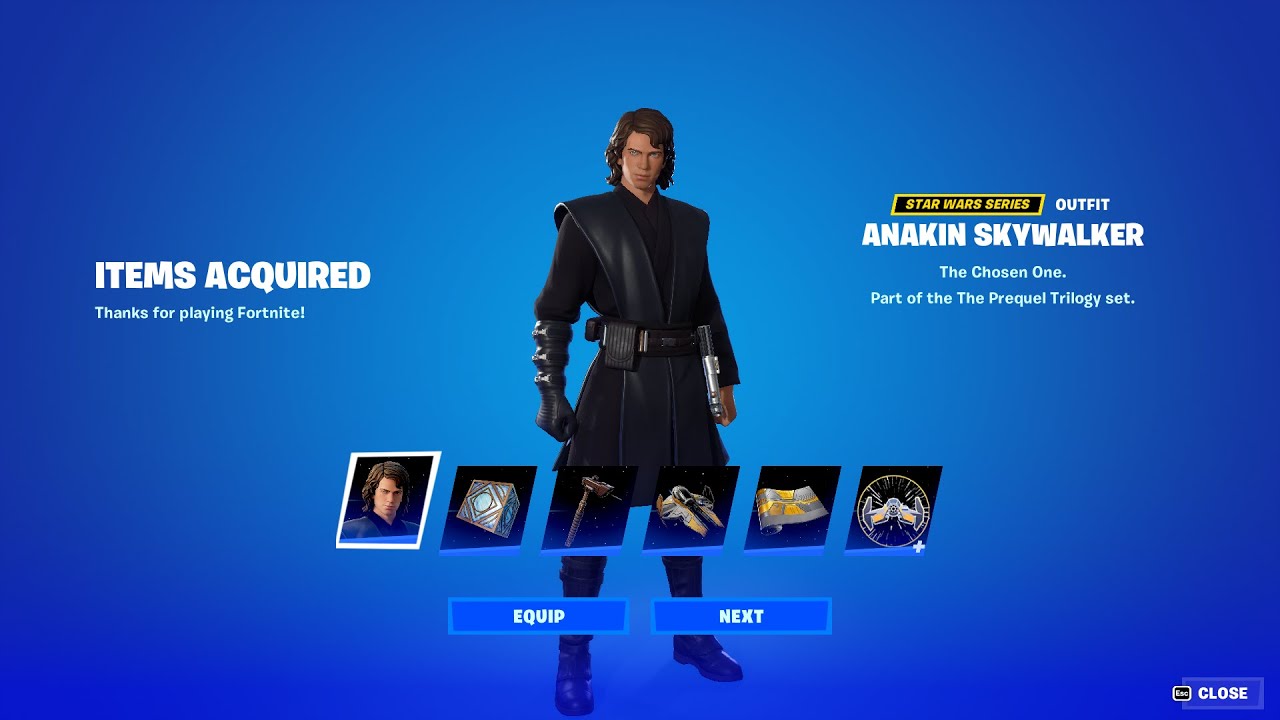 Buying Anakin Skywalker Skin Bundle In Fortnite Item Shop - YouTube