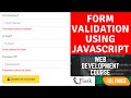 Form Validation in Javascript | Registration form validation in Javascript in Hindi | Beginners - 35