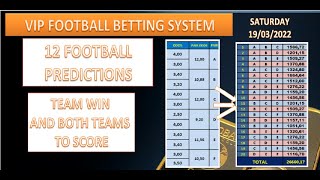 VIP BETTING SYSTEM FOOTBALL PREDICTIONS FOR TODAY - HIGH ODDS BETTING METHOD - HOW TO BET - WIN