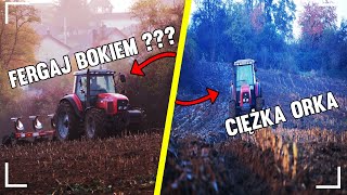 🌟Ciężka orka zimowa 2020🌟 Fergaj idzie bokiem ??? Engine sound❤️  #masseyferguson #orka #kverneland