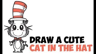 How to Draw The Cat in the Hat Easy Step by Step Drawing Tutorial for Kids & Beginners Cute