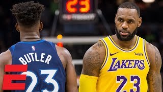 LeBron James outshined by Jimmy Butler as Lakers fall to Wolves | NBA Highlights