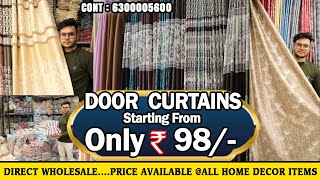 98/-Rs. Curtains Madina Wholesale Handloom Market || Door Curtains, Window Curtains, Curtains Fabric