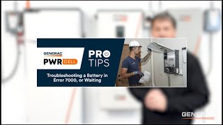 Troubleshooting a PWRcell Battery Stuck in Error 7000 or Waiting