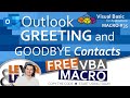 Outlook Greeting and Goodbye Contacts | VBA Macro #35