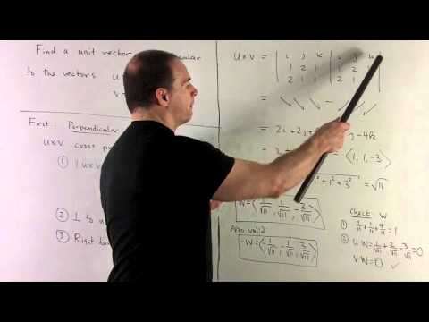 Unit Vector Perpendicular to Two Vectors Unit Vector Perpendicular to Two Vectors