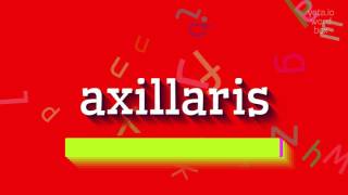 AXILLARIS - როგორ გამოვთქვათ იგი?  #აქსილარის (AXILLARIS - HOW TO PRONOUNCE IT? #axil