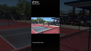 Nice technique from Simone Jardim @SimoneJardimPickleball  #pickleball #pickleballhighlights #sport