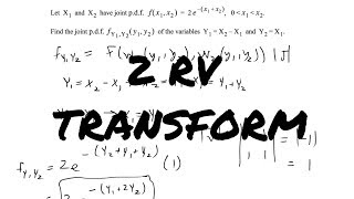 2 RV Transform Joint PDF | Change of Variables