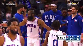 James Harden Crazy First And-1&Makes His Teammates Dance!76 Ers Vs Timberwolves #nba #nbahighlights