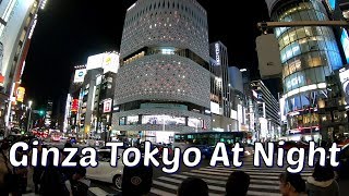 Ginza Tokyo At Night - Luxury Stores In Tokyo