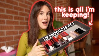 Decluttering most of my lip product collection... (keeping only the best!) | part 1