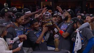 The New York Knicks Receive The Bob Cousy Trophy As The 2025-26 NBA Eastern Conference Champions!